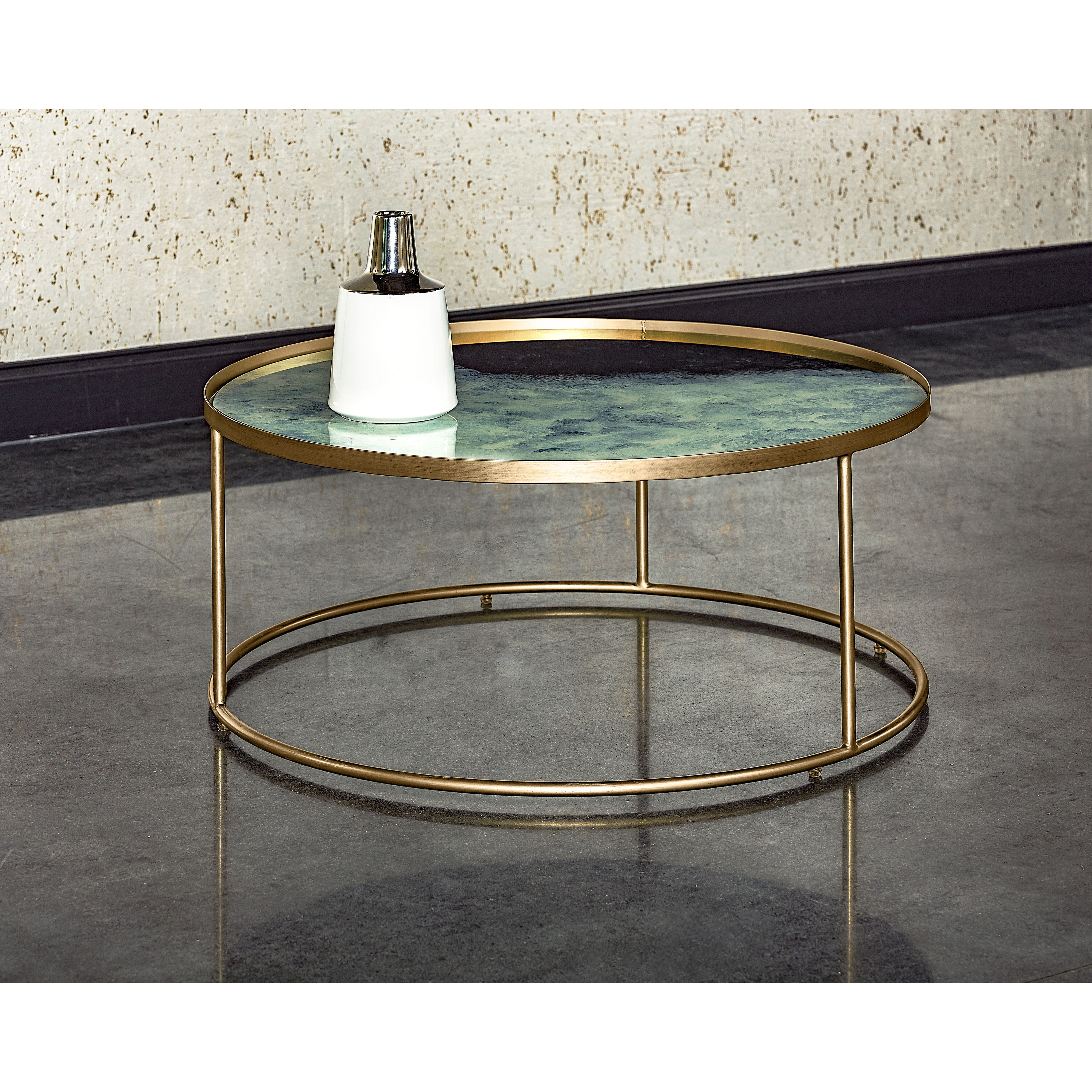 Thalia 35.5 X 15 inch Antique Brass Coffee Table